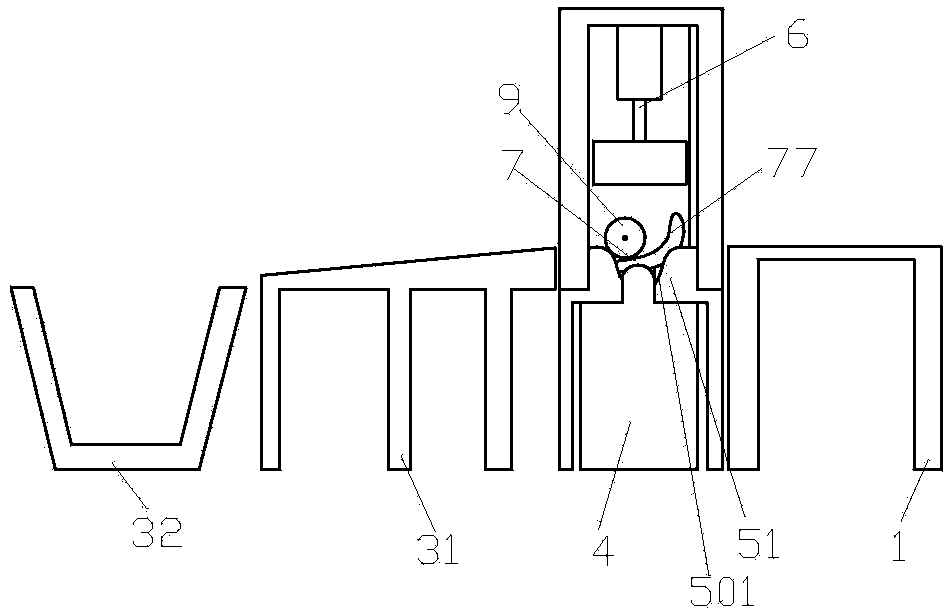 High-efficiency round steel central hole machining device