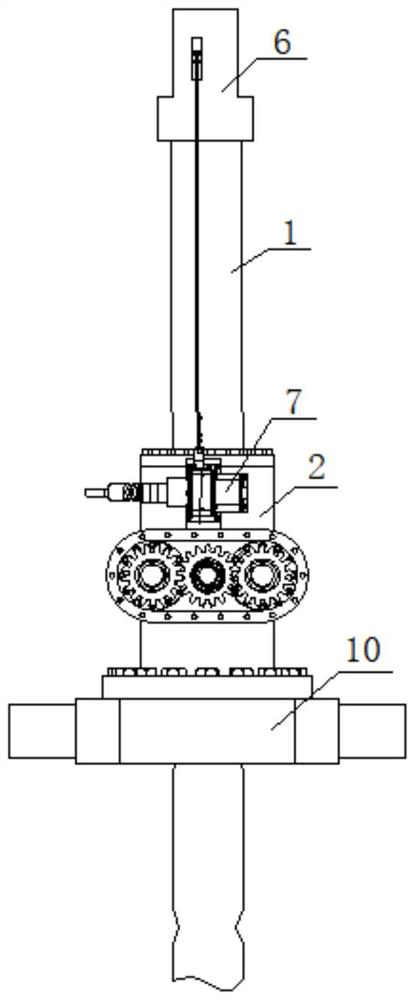 A fixed position follow-up rigid support mechanism