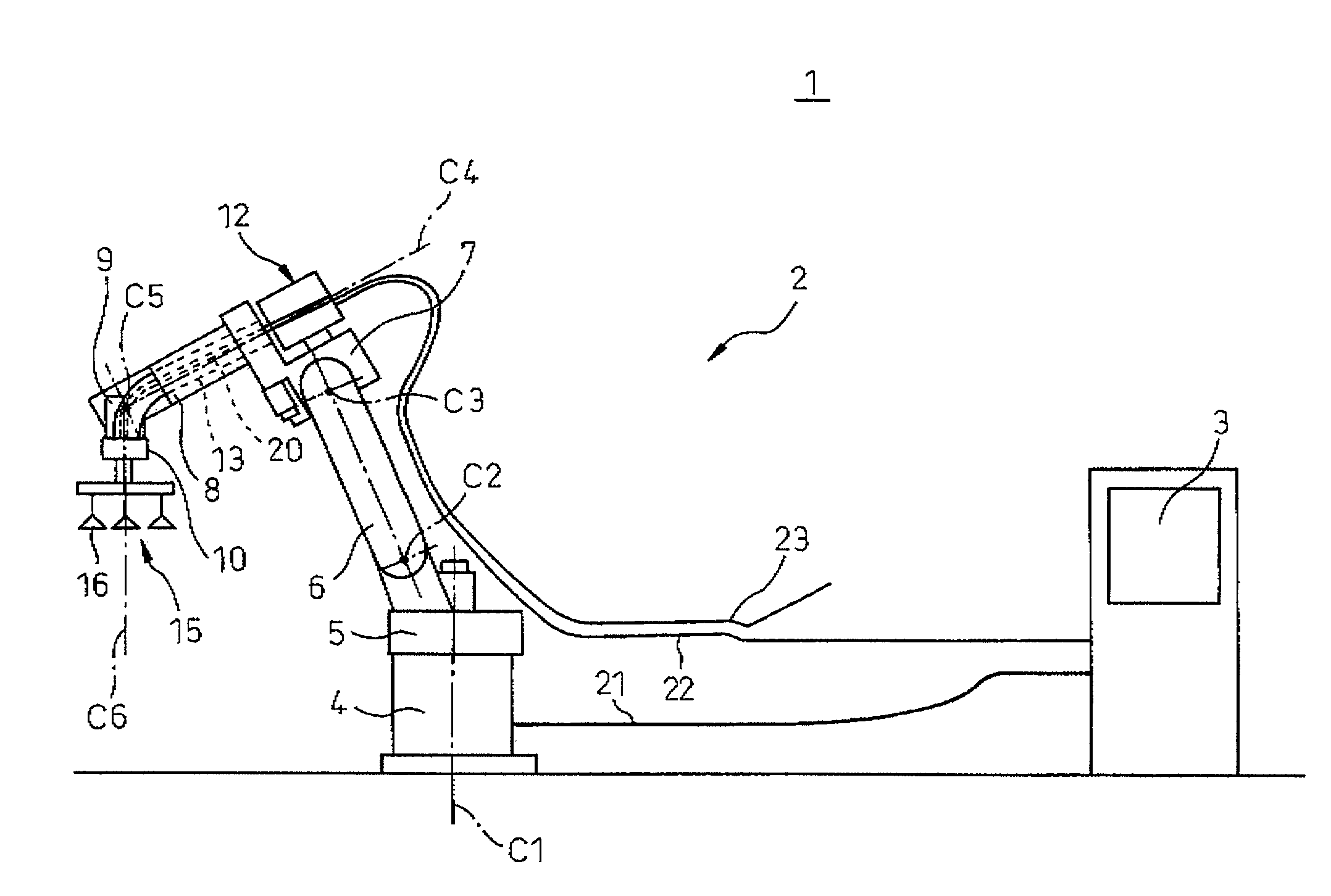 Umbilical-member processing structure for industrial robot