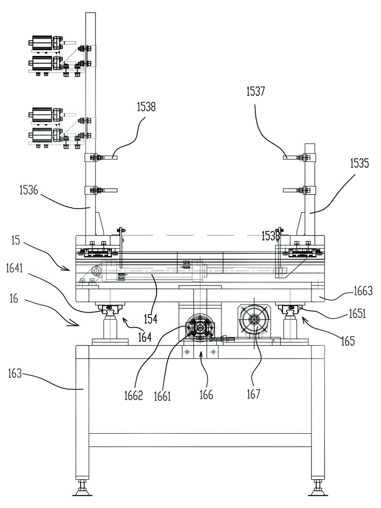 Workpiece feeding and discharging device of water heater inner container automatic spraying and acid pickling system and water heater inner container automatic spraying and acid pickling system