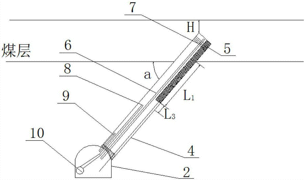 Efficient blasting relieved drainage method for covered roadway on low-permeability high-gas coal bed