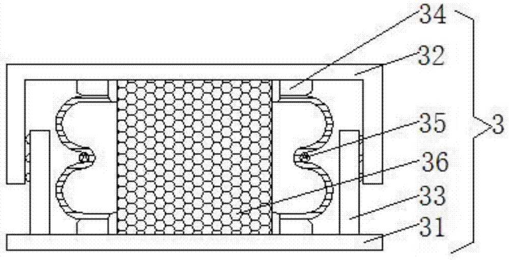 Large-scale computer fixing base with shock-absorption function