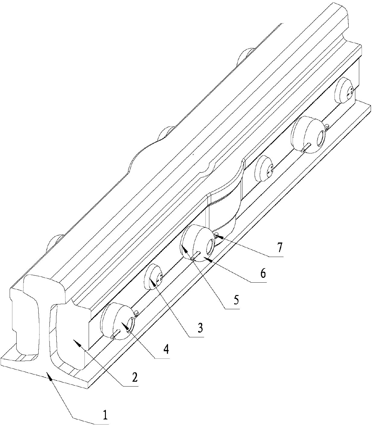 Rail welding seam glued joint and repairing method