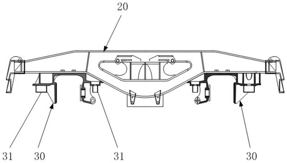 Bogie frame pedestal seat assembly device