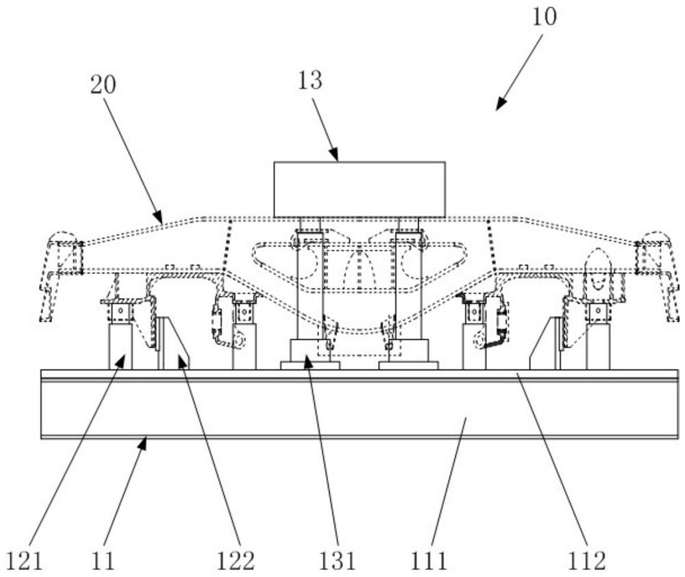 Bogie frame pedestal seat assembly device