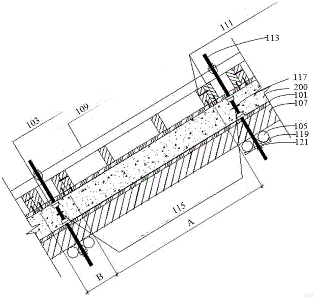 Construction structure for high-inclination sloping roof