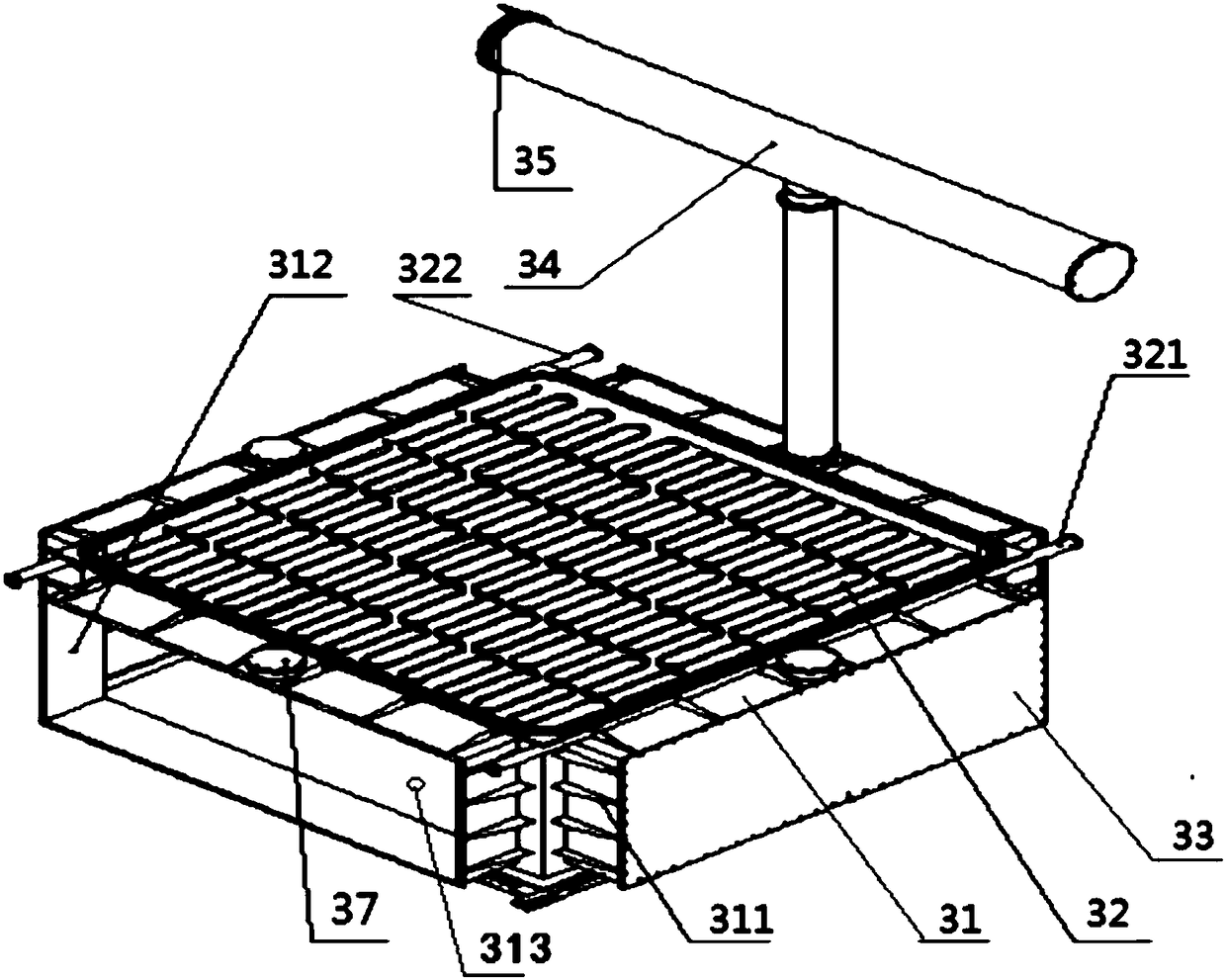 High-temperature, high-pressure, and high-humidity exhaust gas collection device for instant release