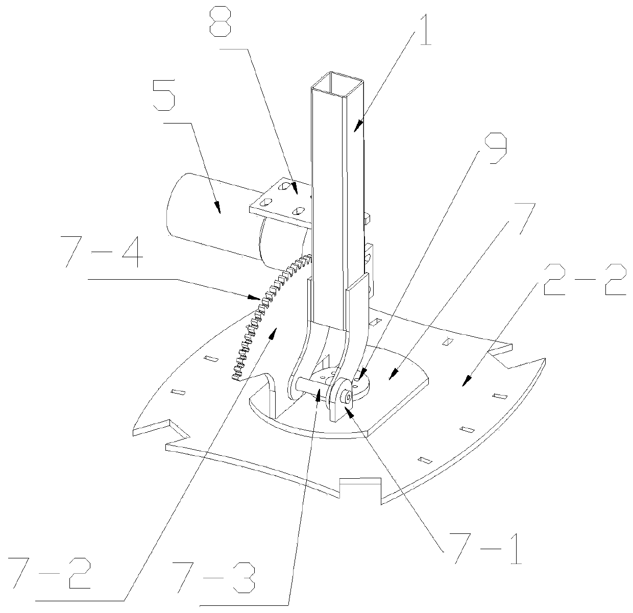 Sucker device capable of rotating around X axis and Y axis