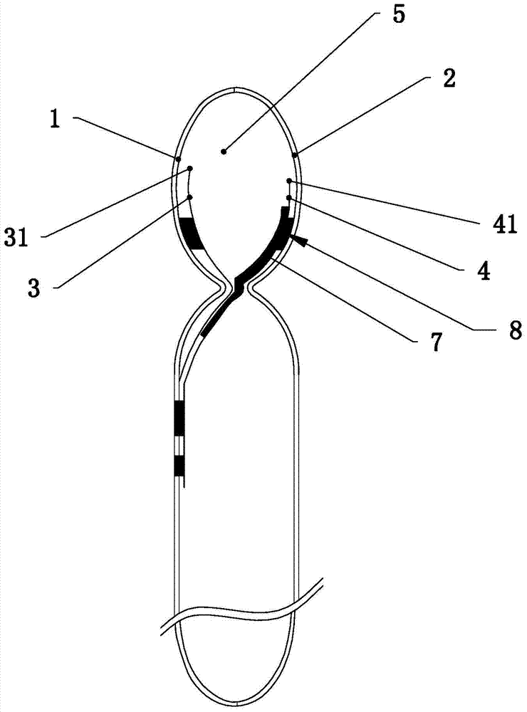 A self-closing buffer packaging bag