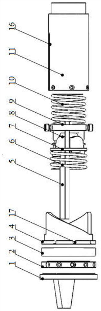 Two-side clamping type impact actuating device