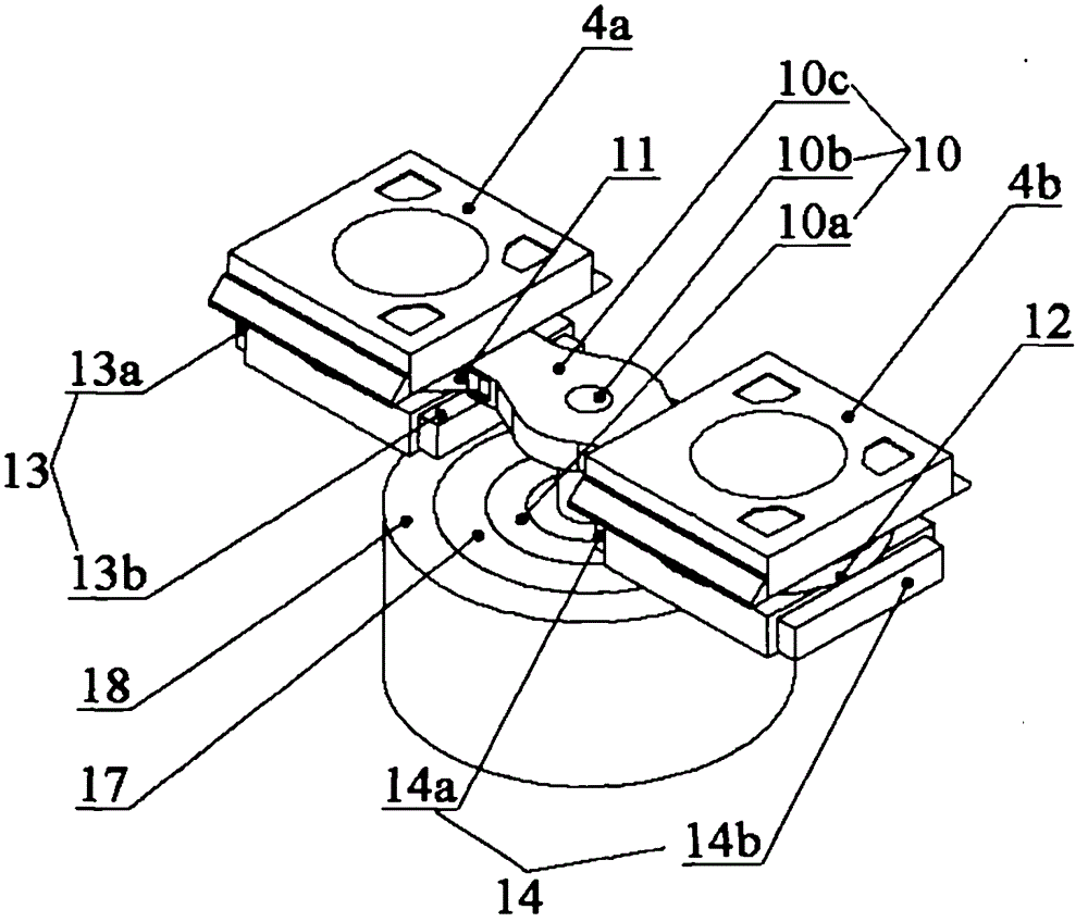 Double-stage revolving and switching method and apparatus based on independent synchronic direction-regulation