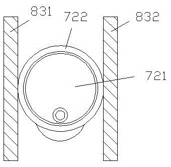 Buffering and shocking resisting type material vibration device