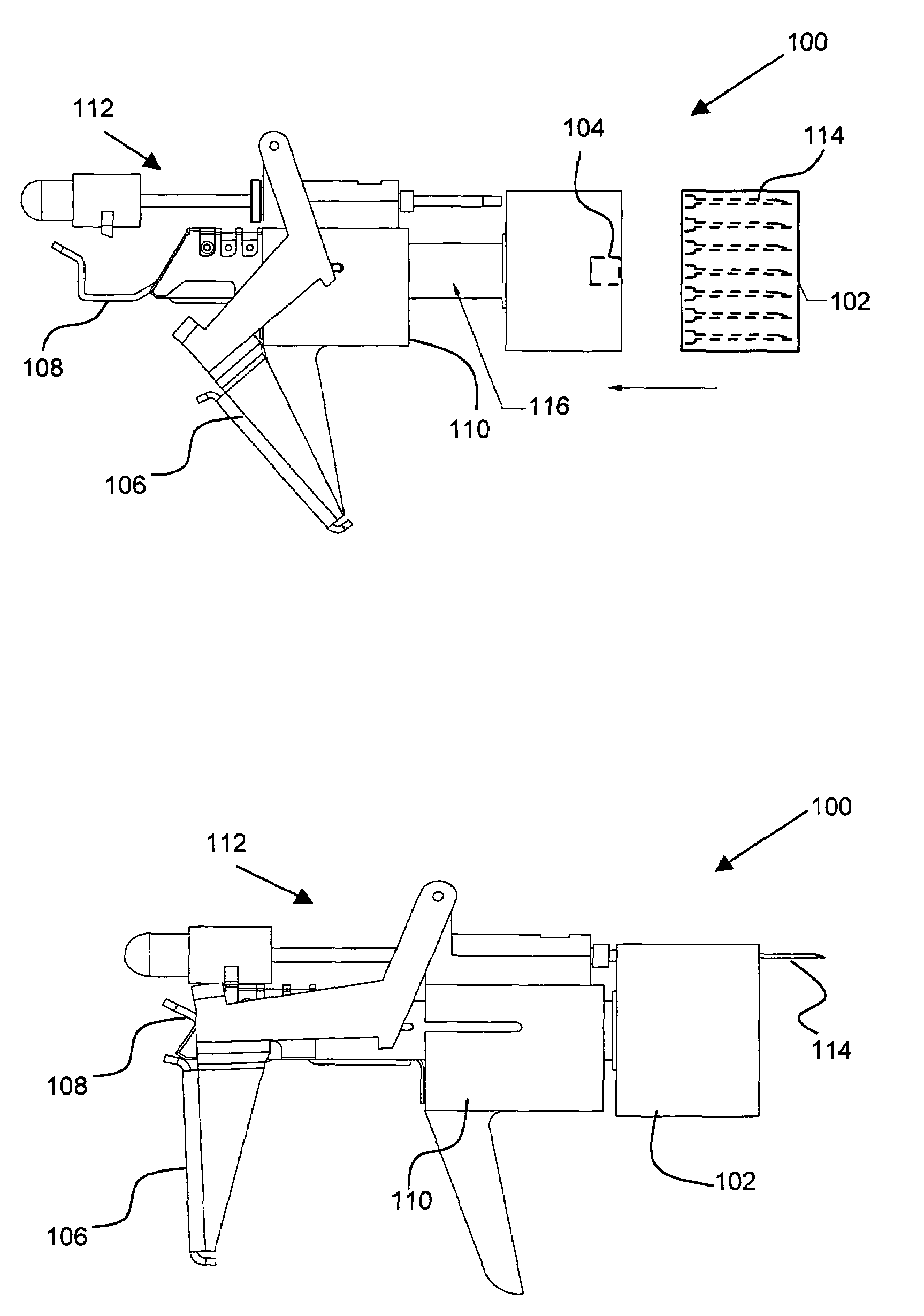 Fluid transfer device having removable needle cartridge