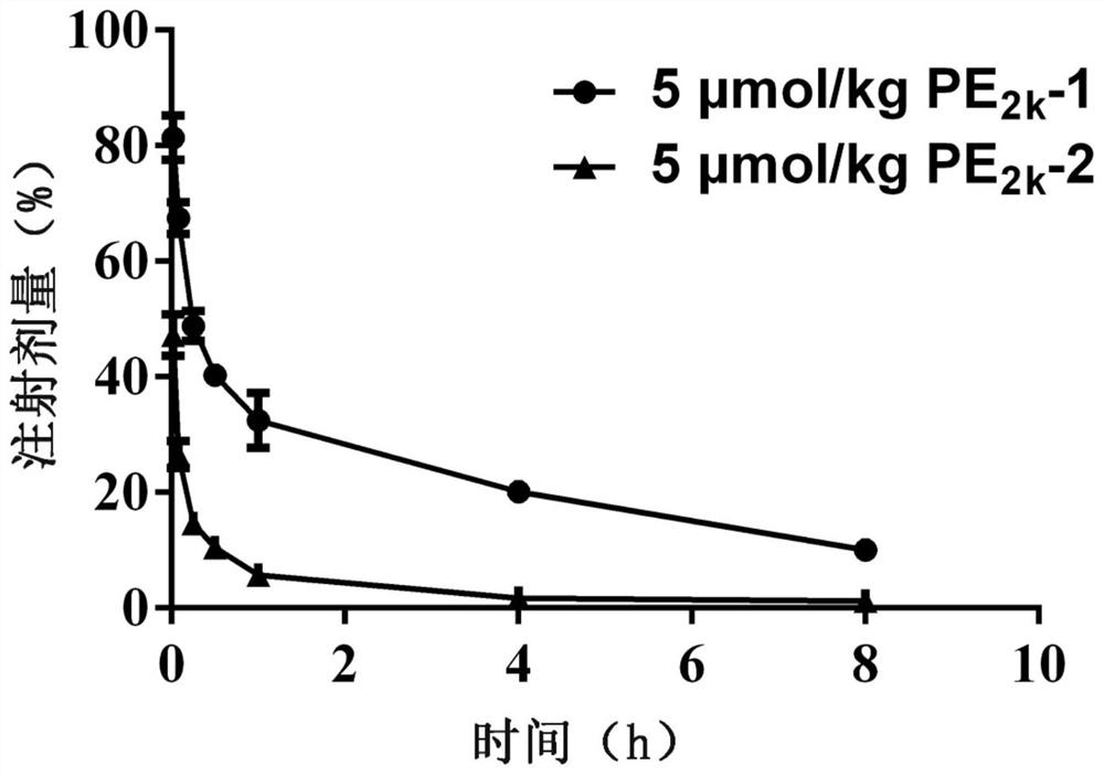 PEG2, n-lipid derivative modified nano-carrier, preparation method and application