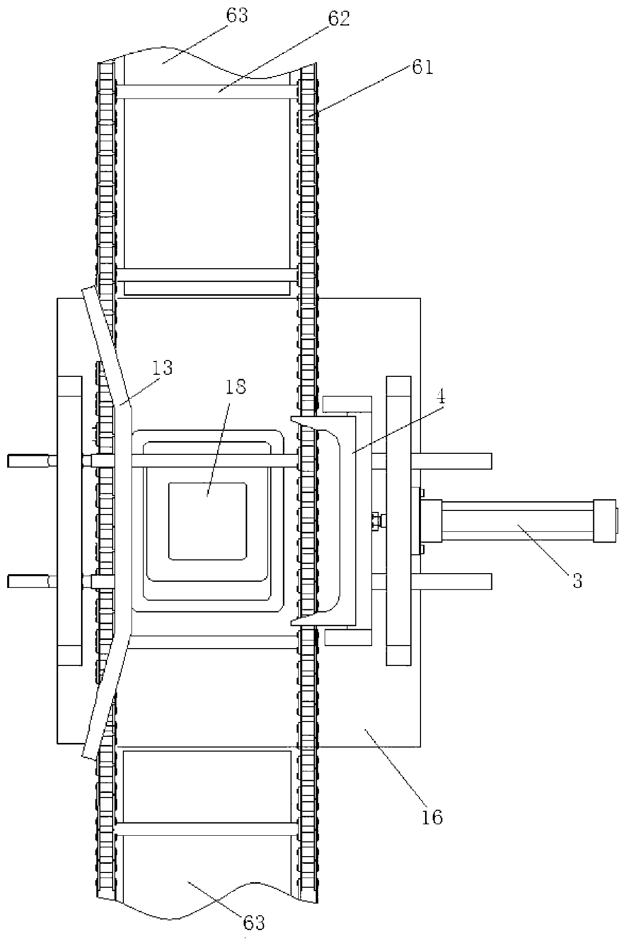 Automatic paper scrap-pressing device for combined fireworks