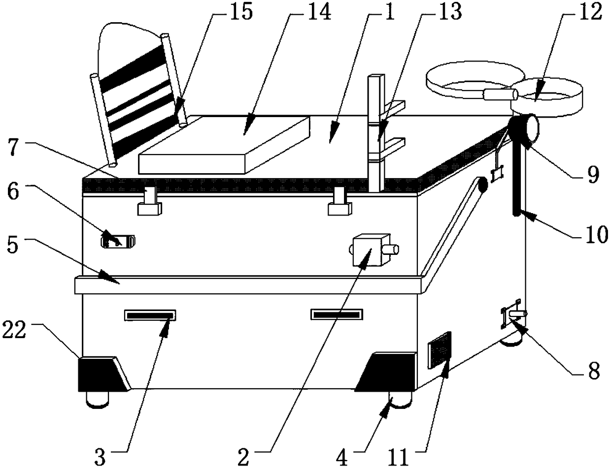 Fishing gear box convenient for fixing items