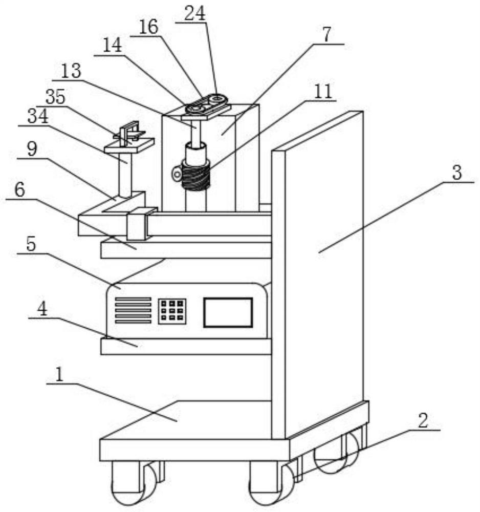 Pipeline adjusting device of respirator for pulmonary intensive care unit