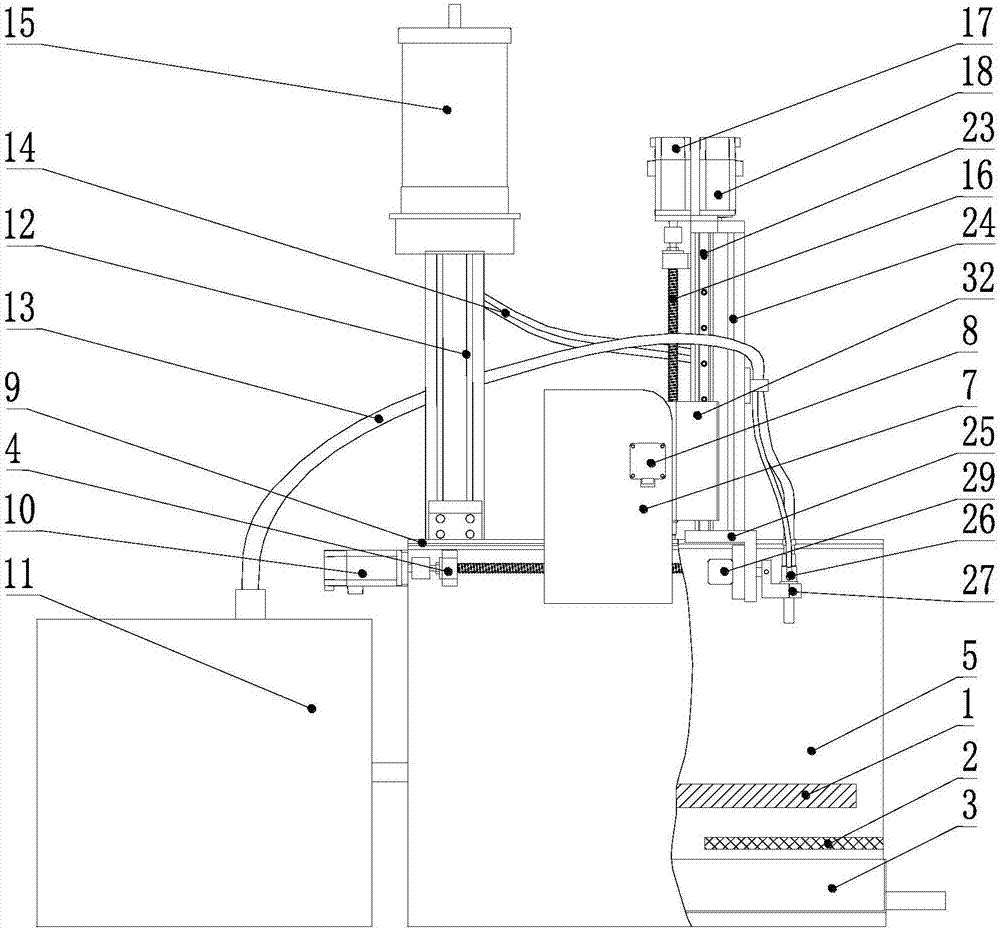 Five-axis numerical control abrasive water jet automatic polishing machine