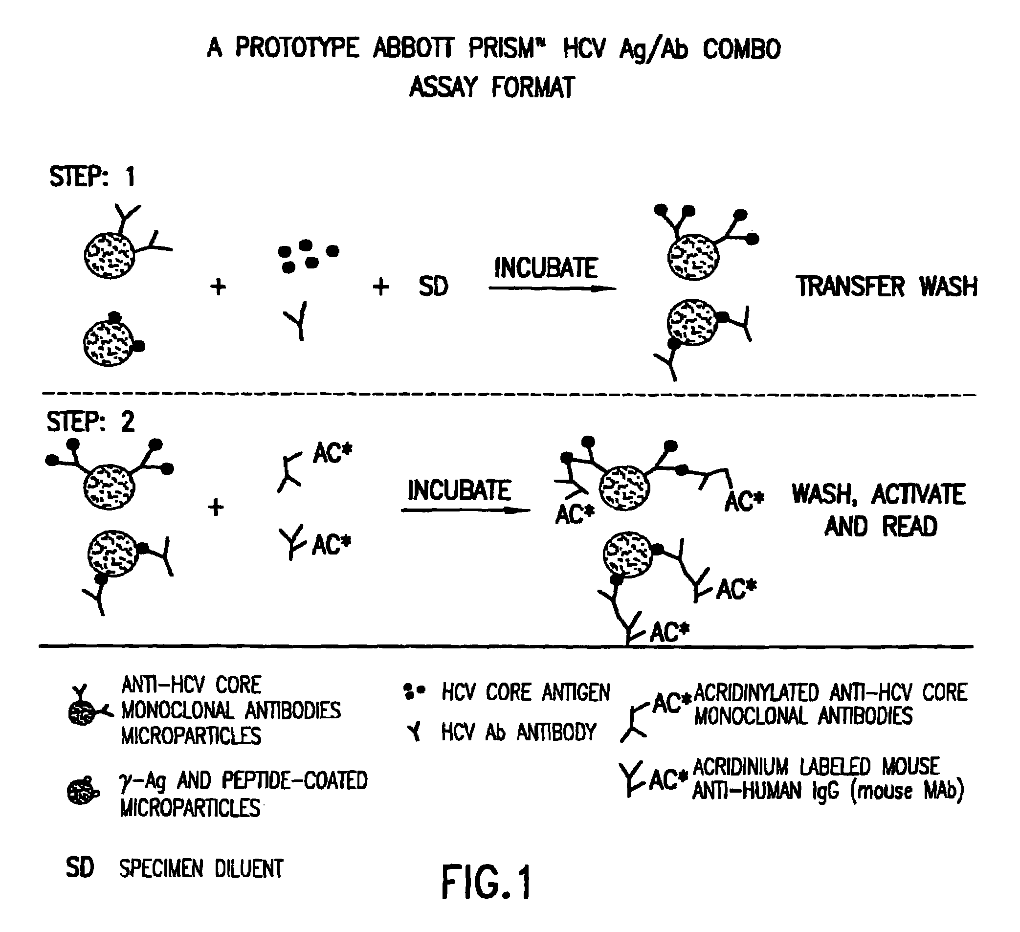 Methods for the simultaneous detection of HCV antigens and HCV antibodies