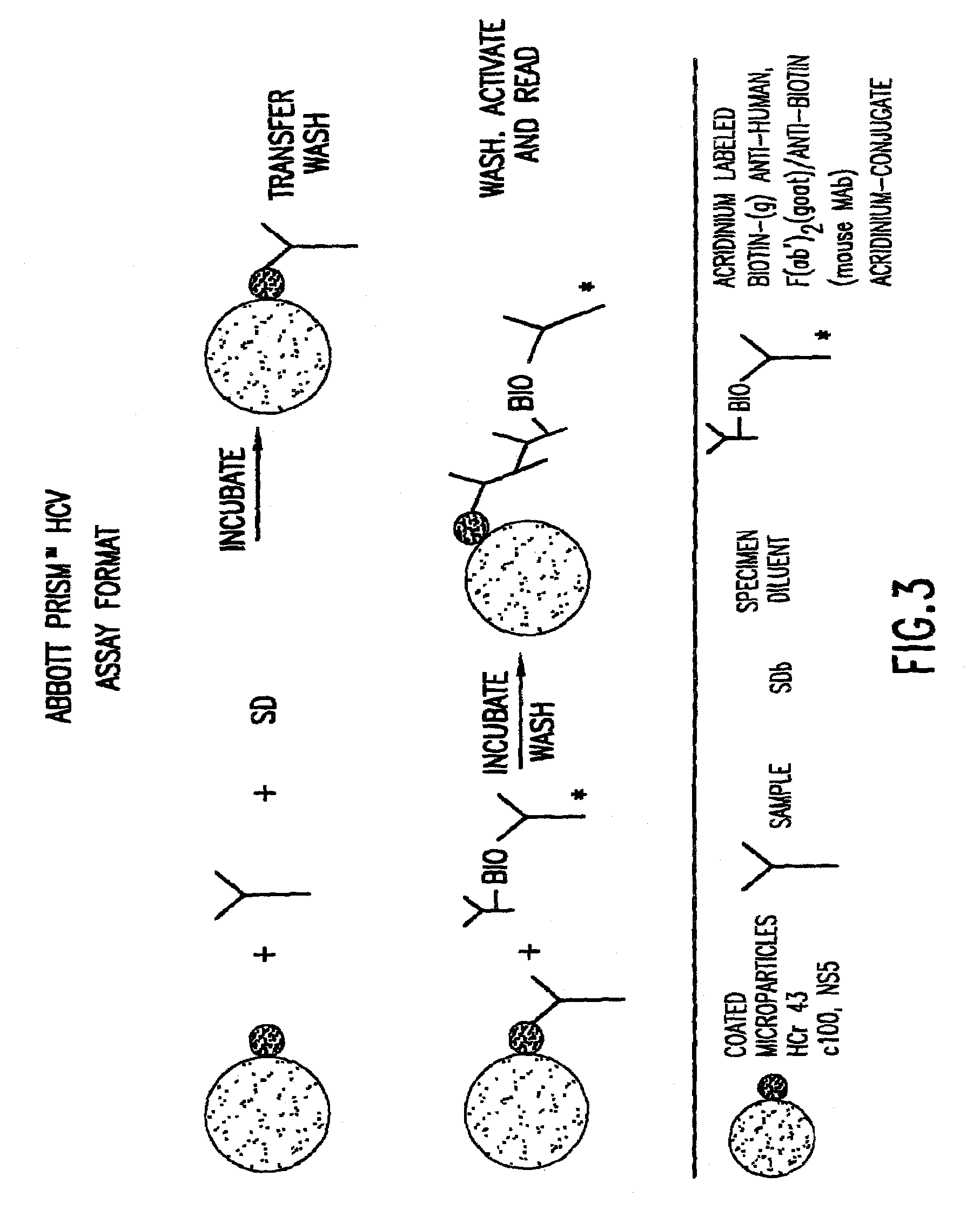 Methods for the simultaneous detection of HCV antigens and HCV antibodies