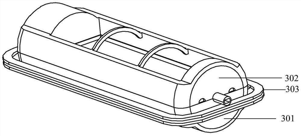 Dehumidification device in refrigeration equipment, refrigeration equipment and dehumidification method