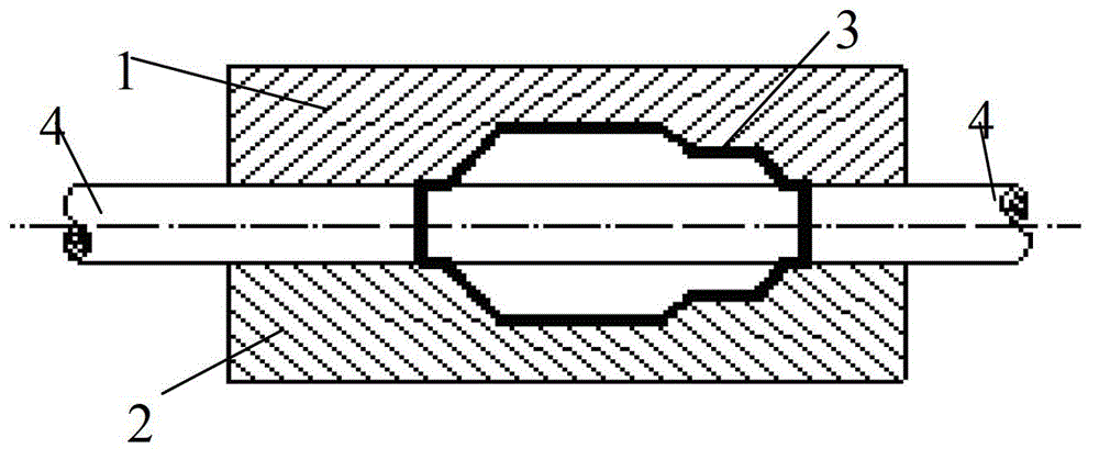 Hydraulic punching method and device capable of keeping wall flatness of workpiece