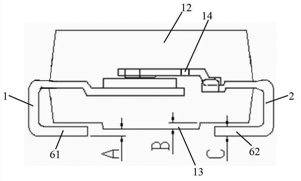 Patch type diode device structure
