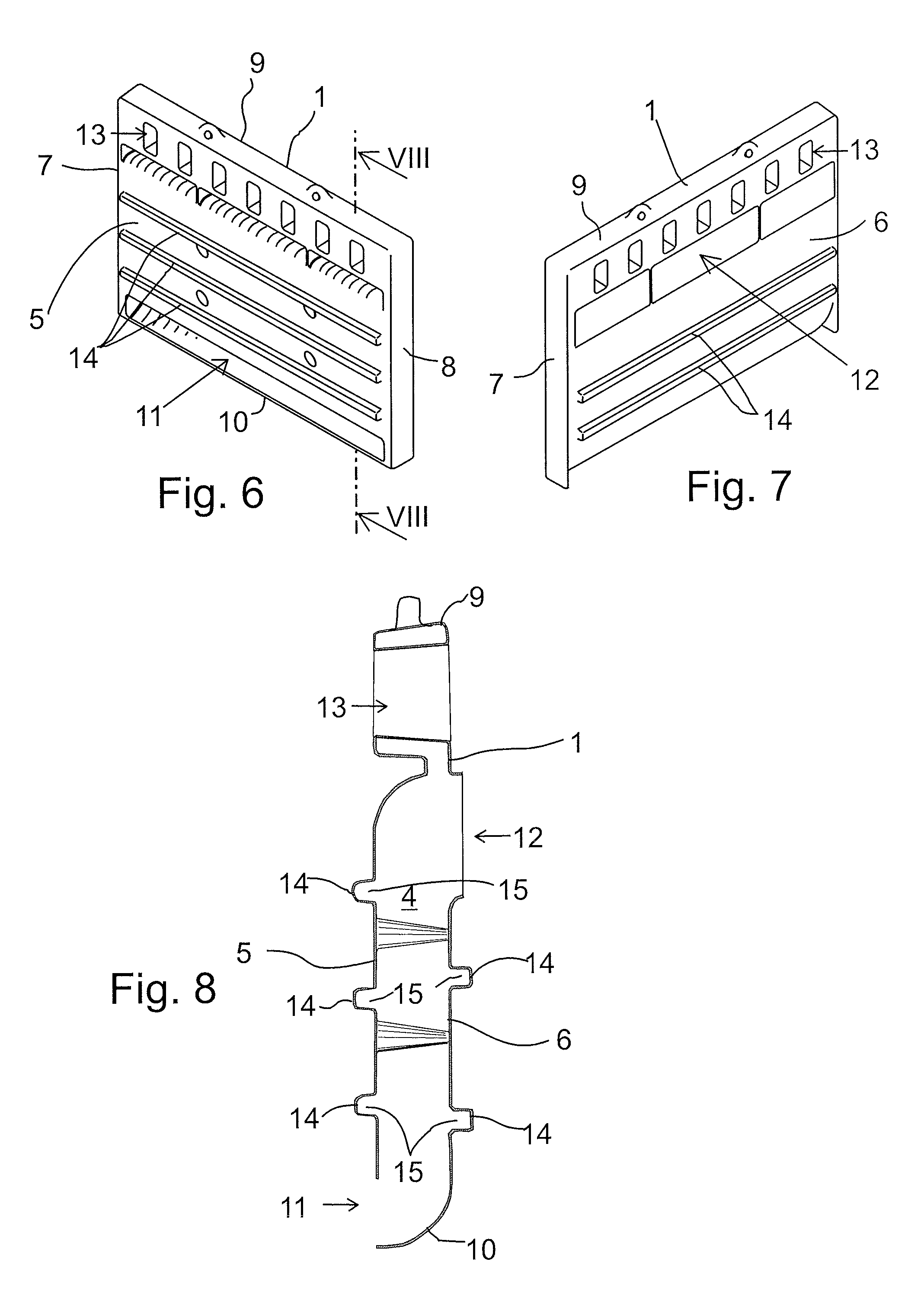 Method of manufacturing a separation fence and separation fence