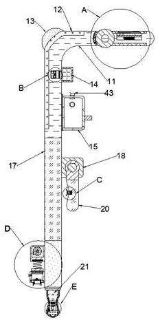 Geological prospecting alpenstock capable of achieving long-distance sampling and soil detection