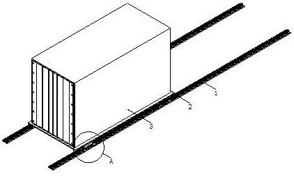 A kind of express container equipment for optical film product orbital assembly