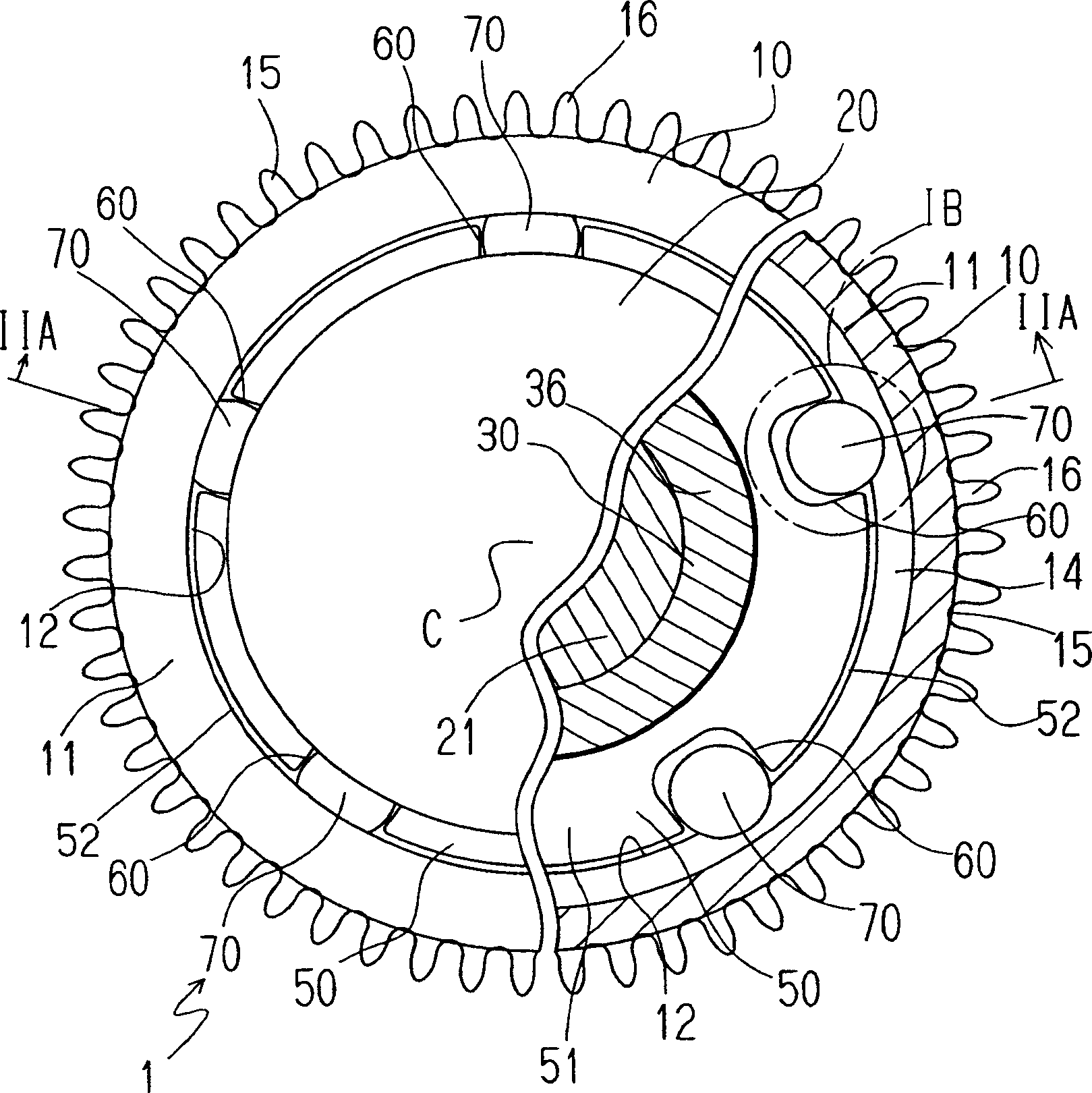 Ball bearing device, oscillating weight structure for automatic winding and automatic winding timepiece equipped with the same