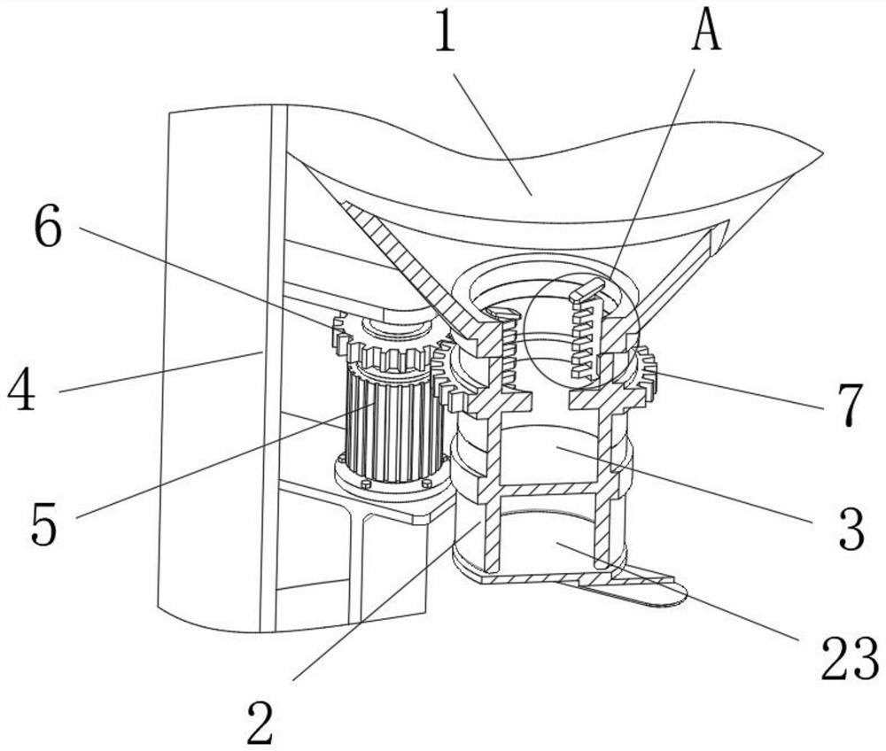 Blanking machine for gum production and capable of preventing material blockage and using method of blanking machine