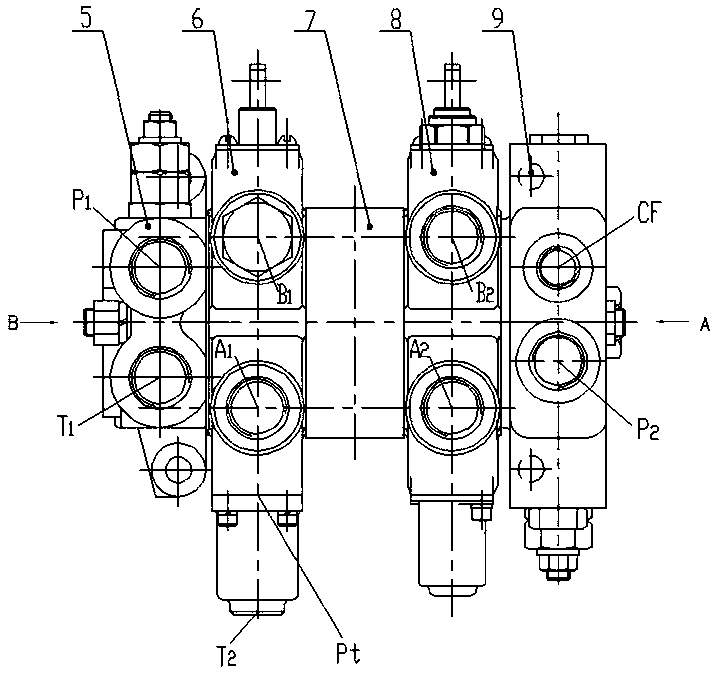 Energy-saving hydraulic system of electric forklift