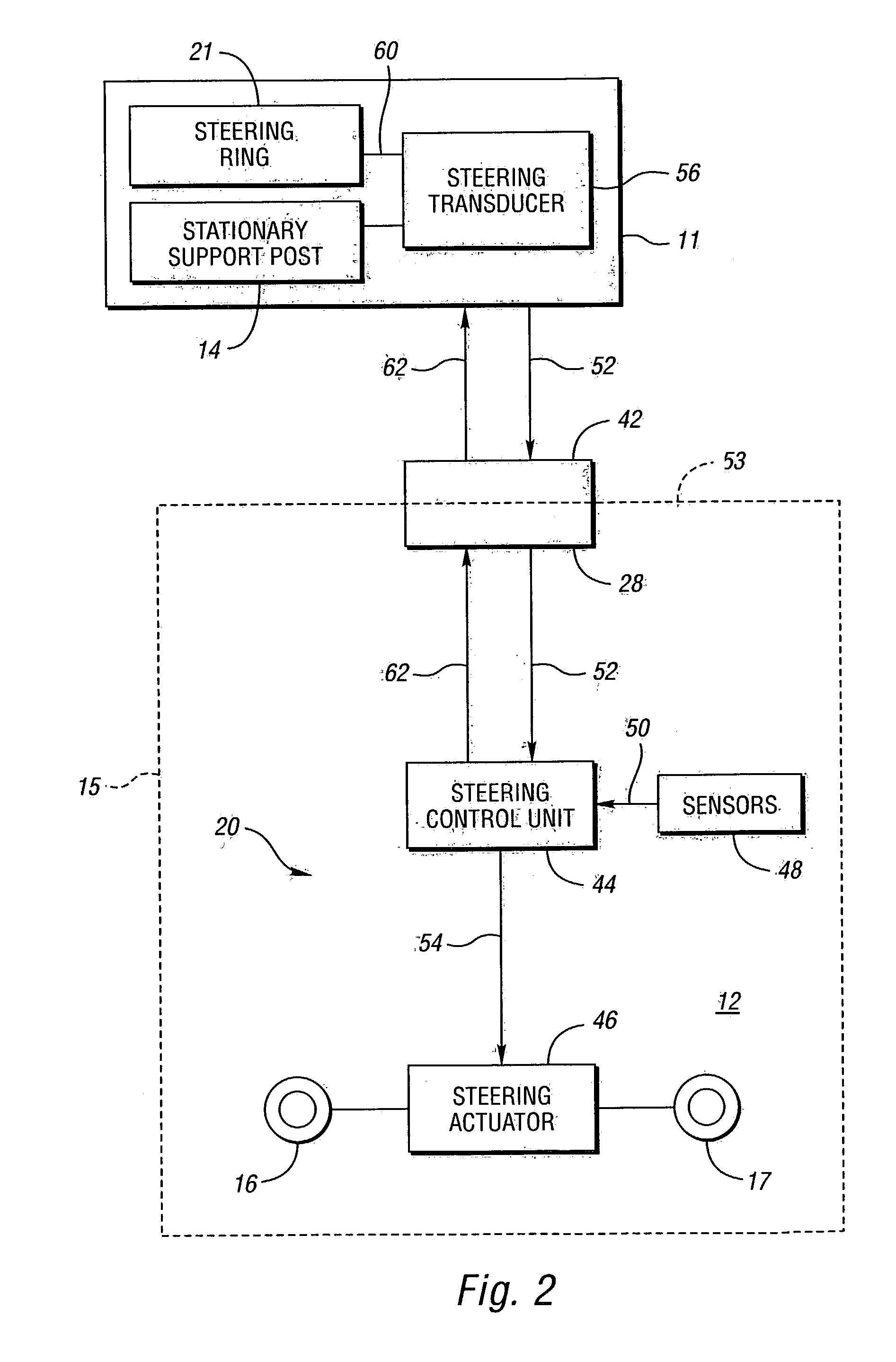 Driver control input device for drive-by-wire system