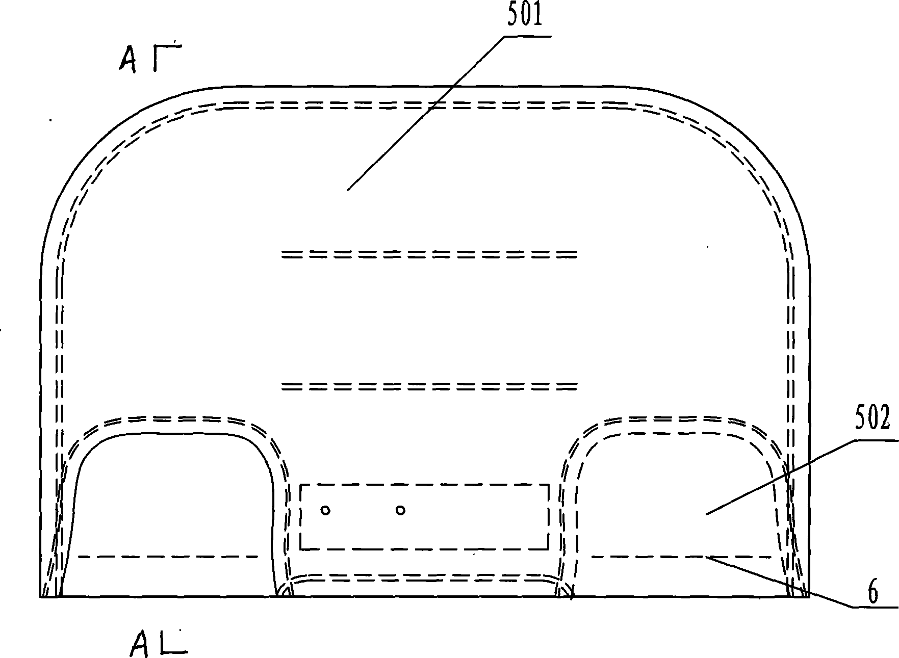 Air bag device for protecting knee and crus