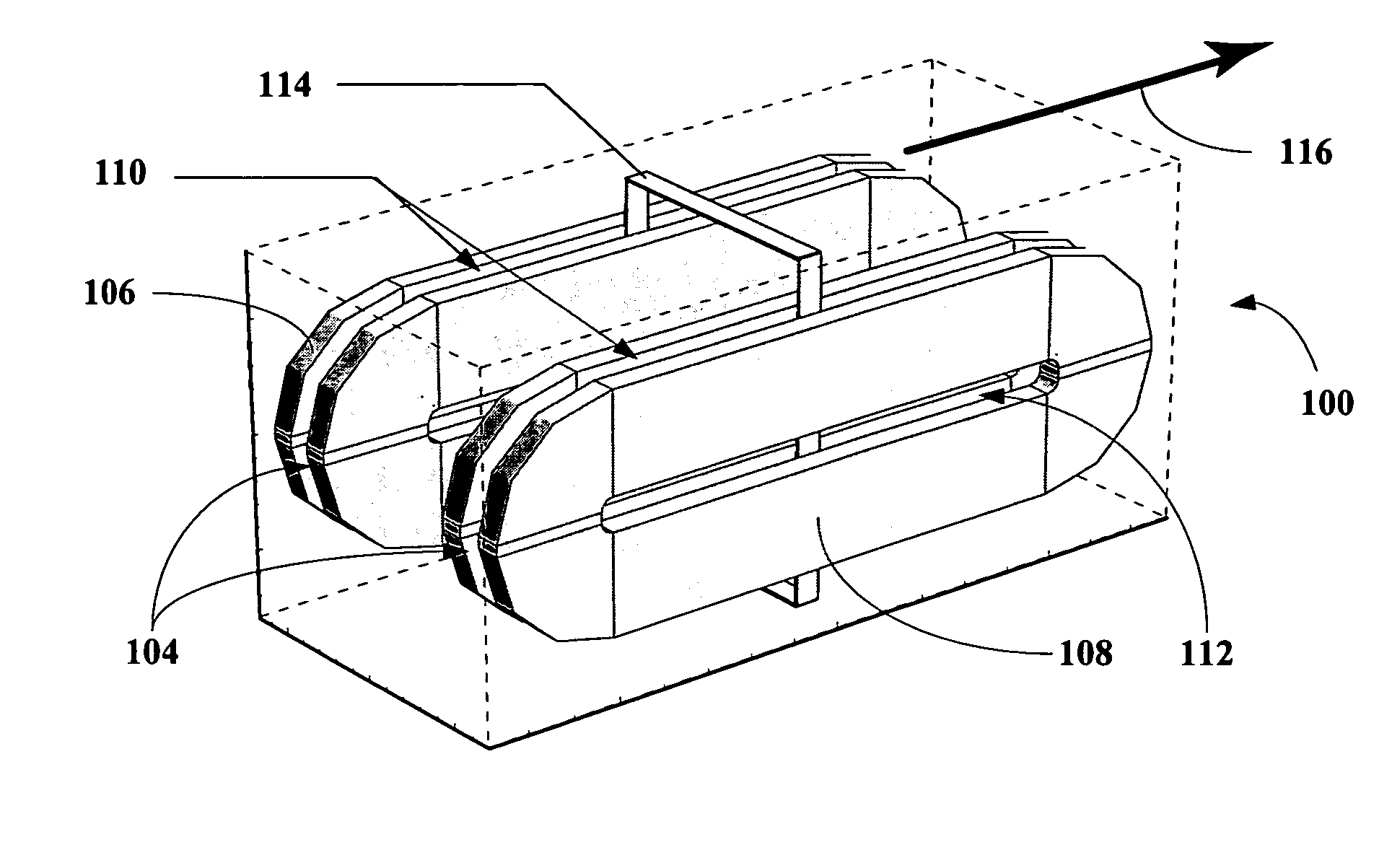 Linear motor geometry for use with persistent current magnets