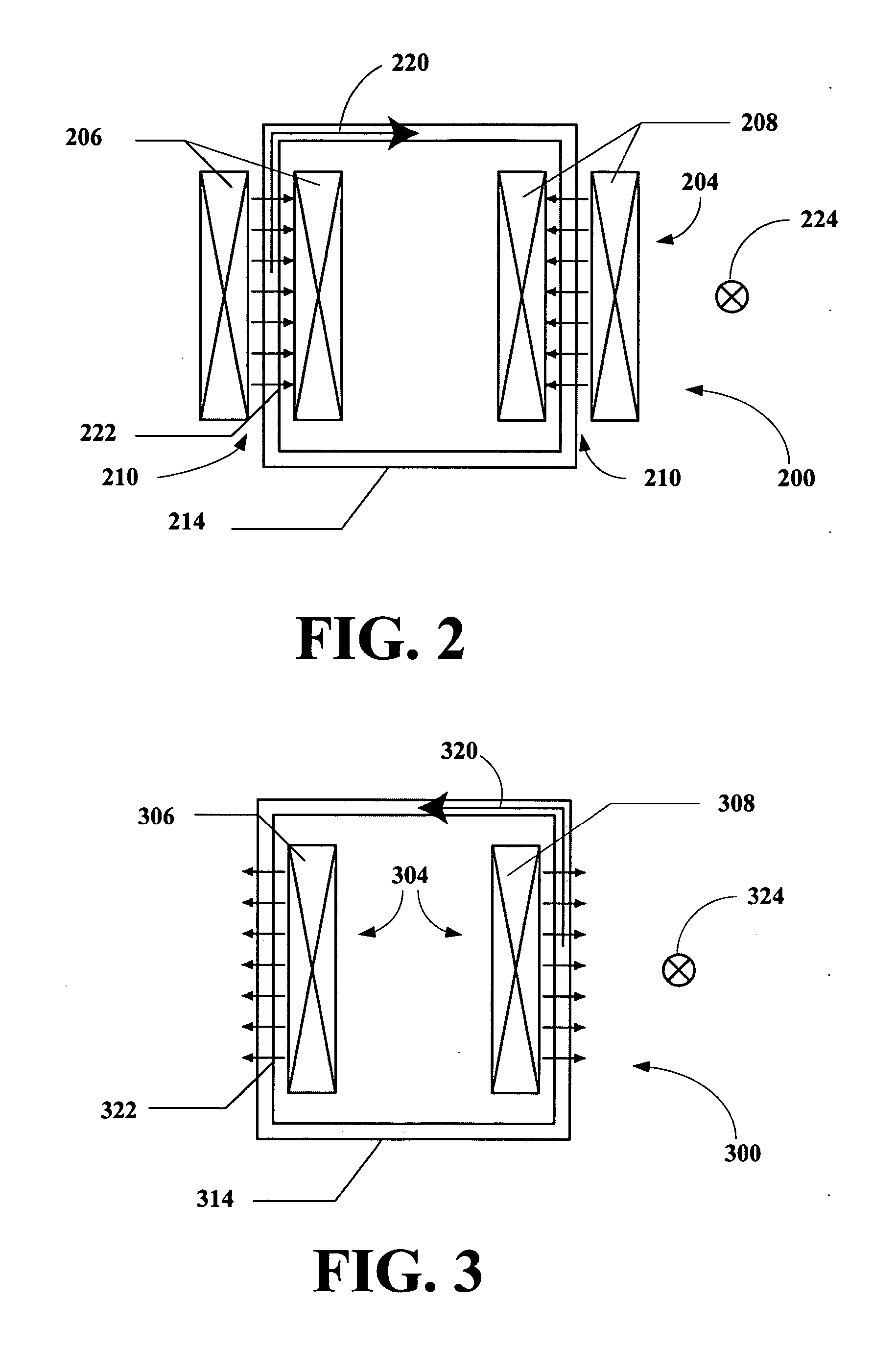 Linear motor geometry for use with persistent current magnets