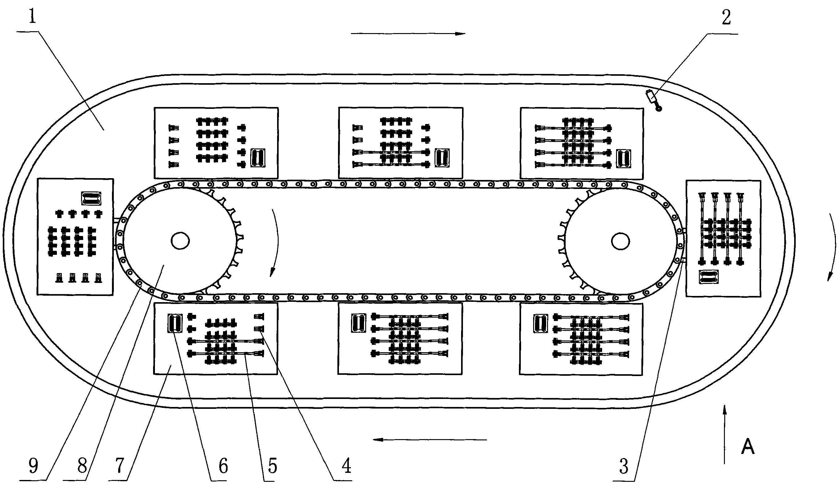 Wire harness test production line