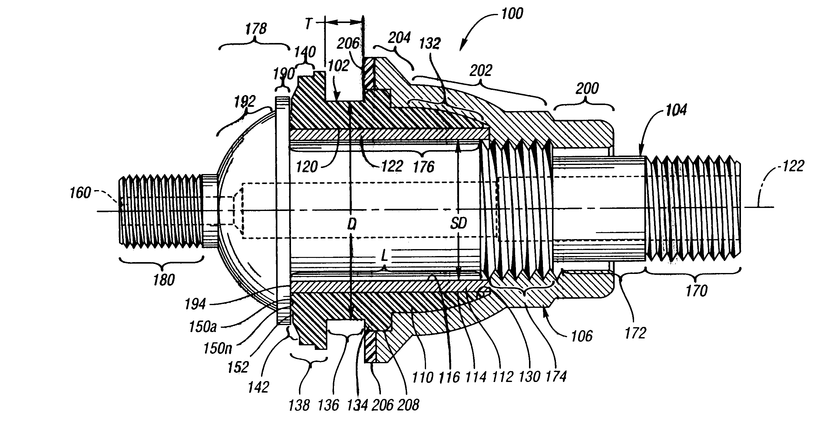 Snap-in grommet for a valve steam assembly