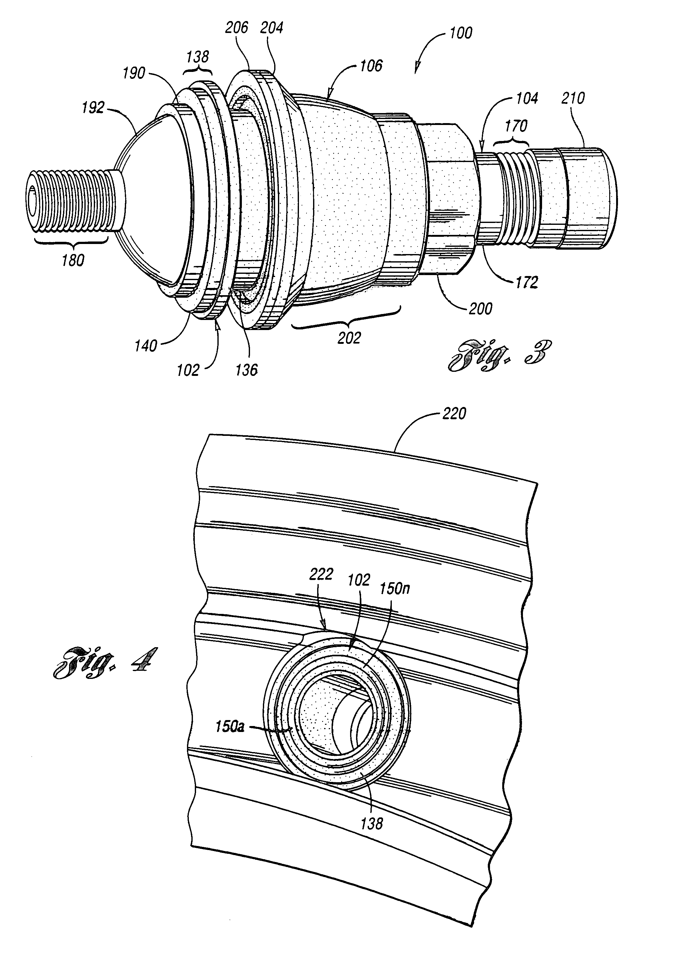 Snap-in grommet for a valve steam assembly