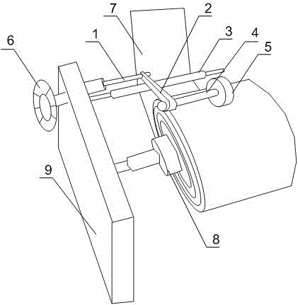 Packing material tension keeping structure