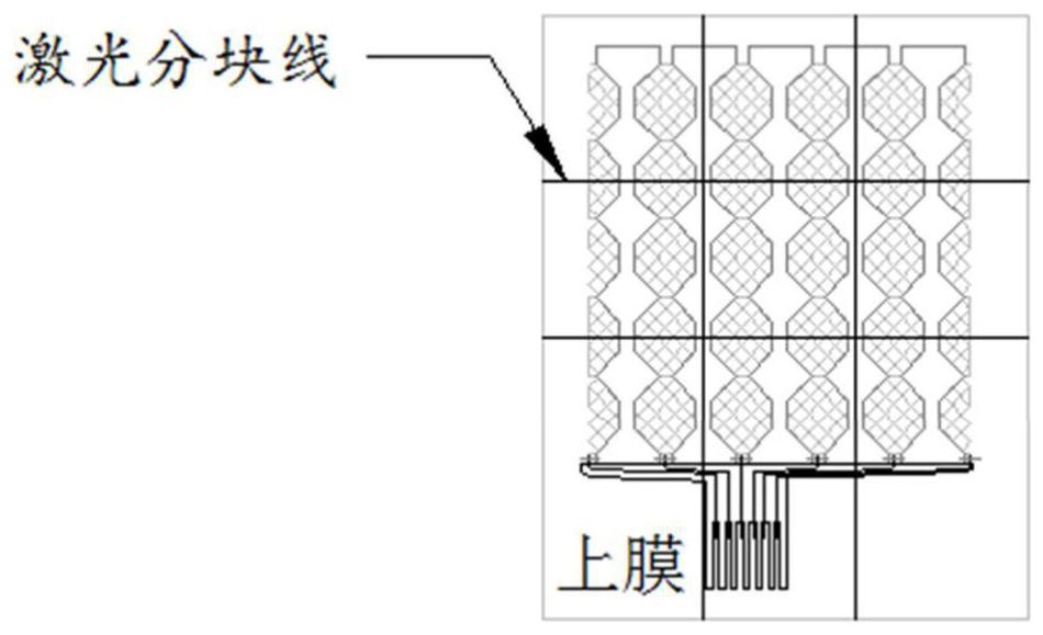 Laser splicing pattern structure and its etching wiring method