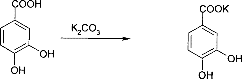 Preparation method of food additive 3,4-dihydroxy-benzoil acid