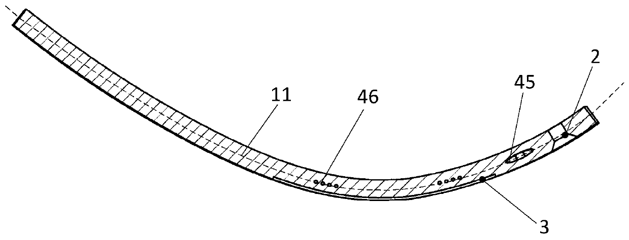 3D printed curved surface conformal antenna liquid-cooling cold plate structure