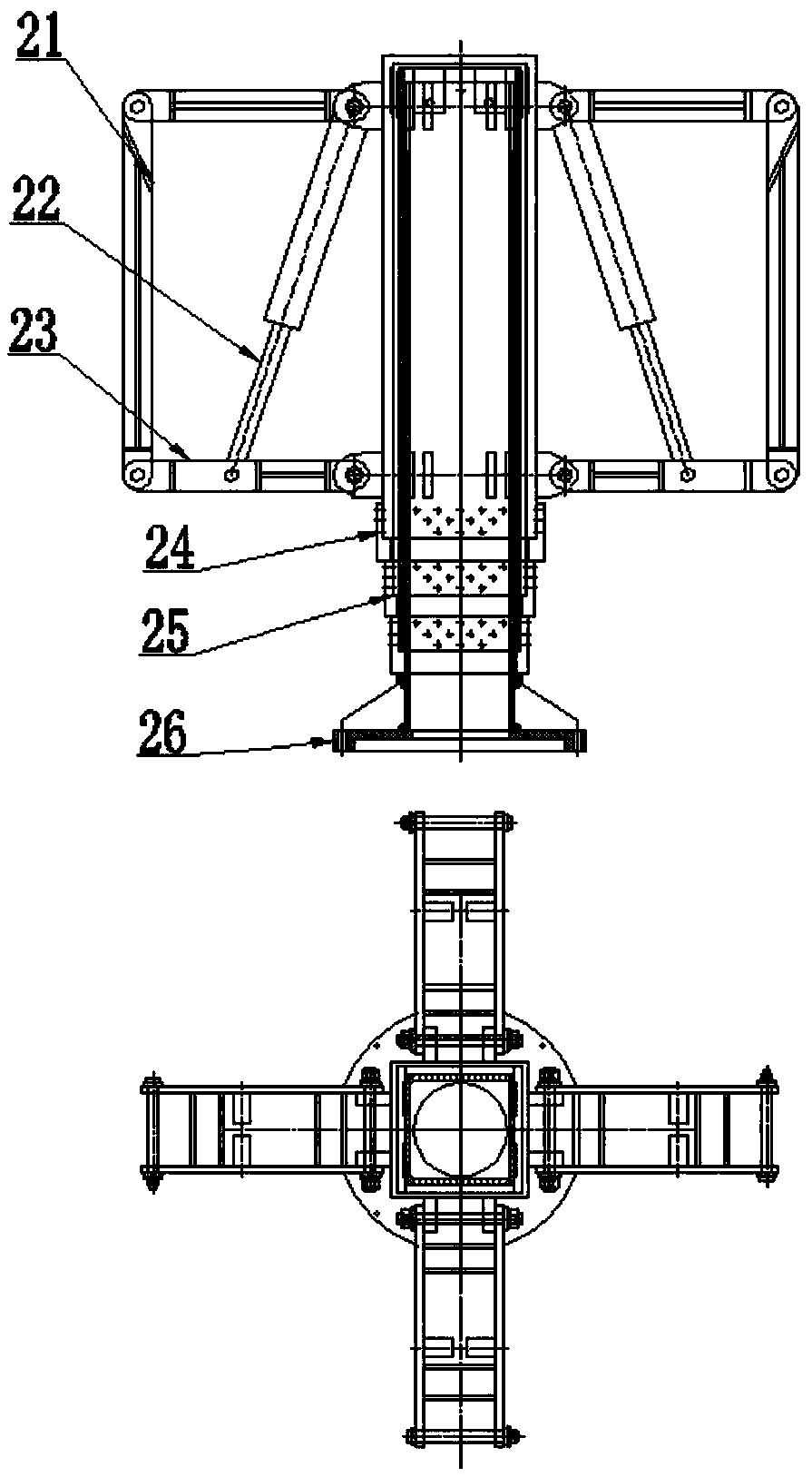 Brake device of hollow rotary joint in pile hole