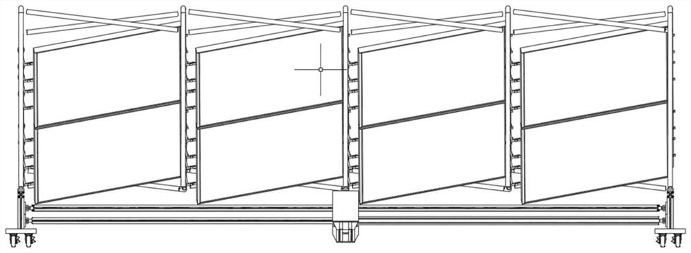 Folding and unfolding device for unfolding self-angle-forming double-layer lead screw guide type photovoltaic mechanism