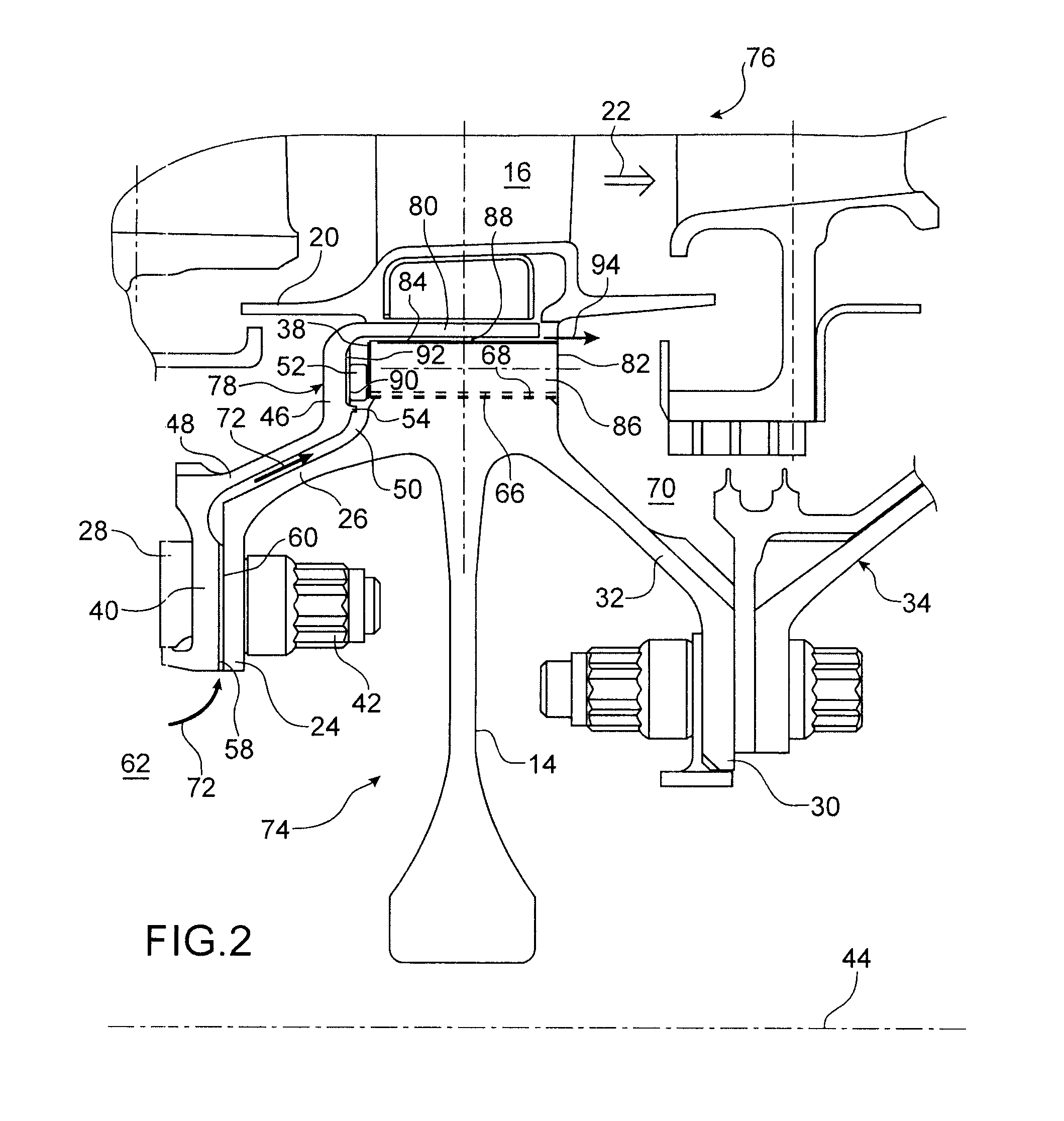 Impeller which includes improved means of cooling