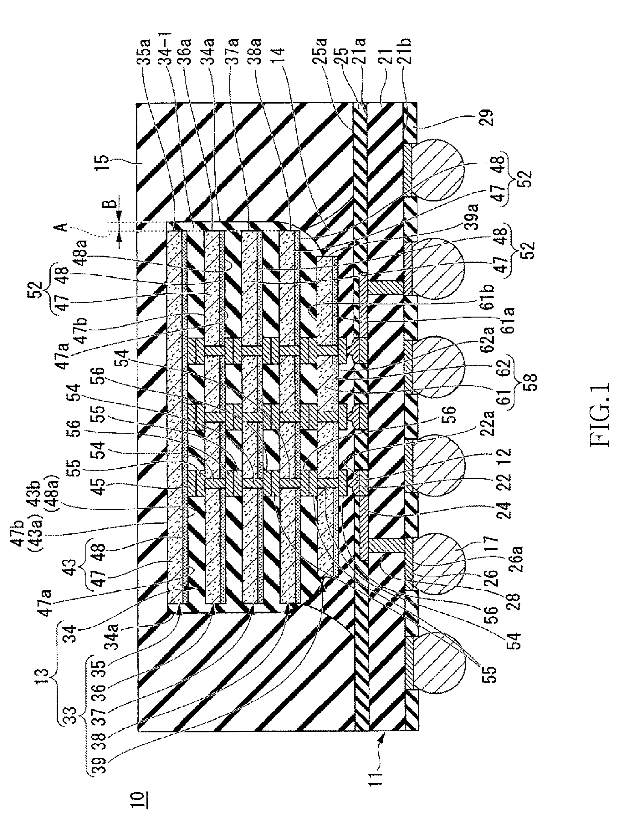 Method of manufacturing semiconductor device having plural semiconductor chips stacked one another