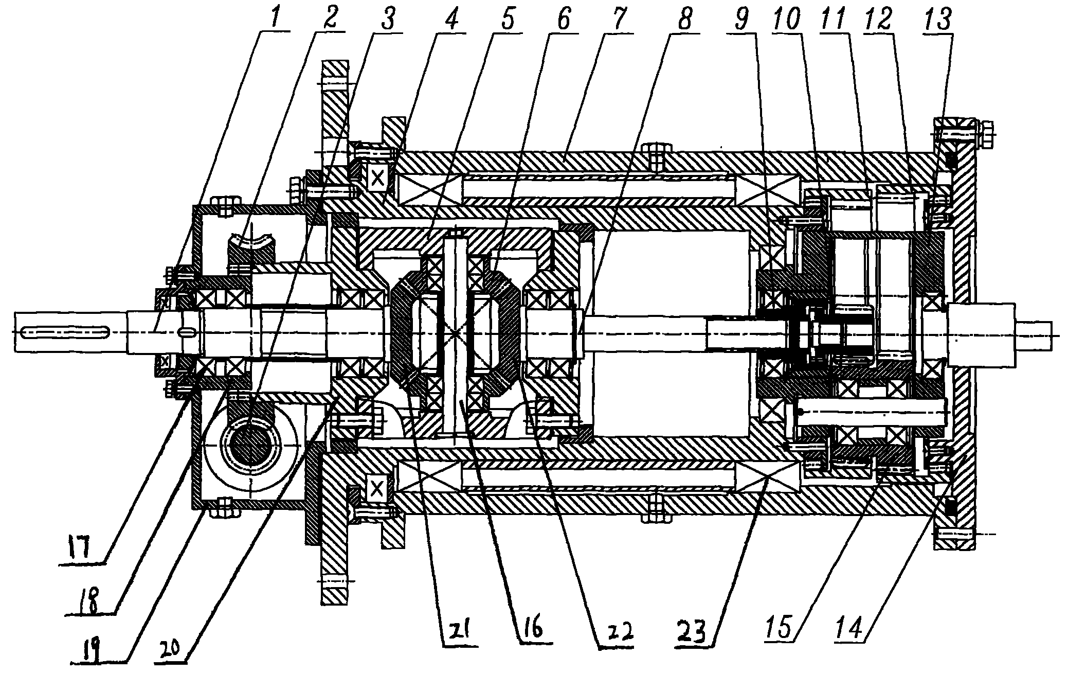 Electric and manual integrated planet driving device