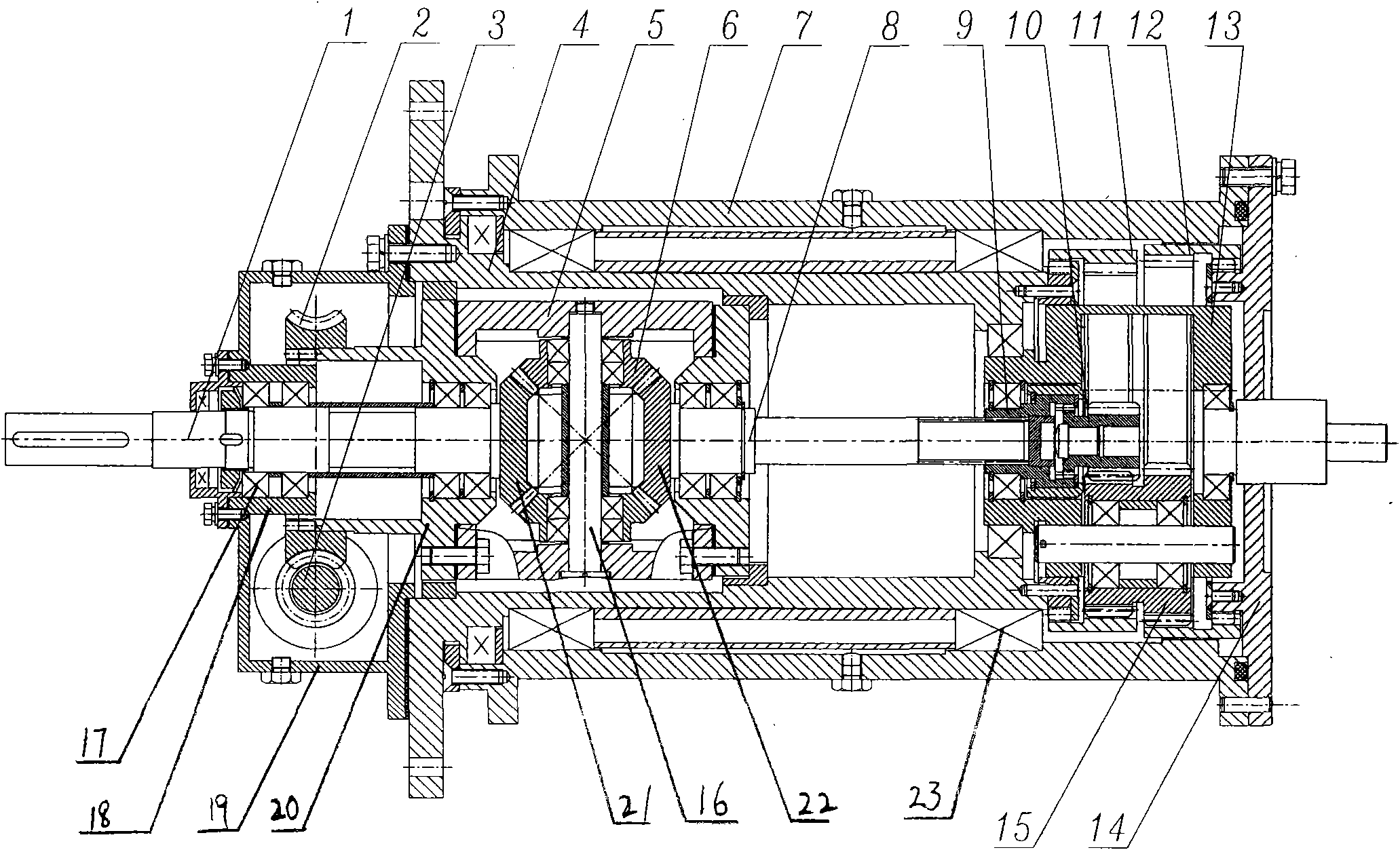 Electric and manual integrated planet driving device